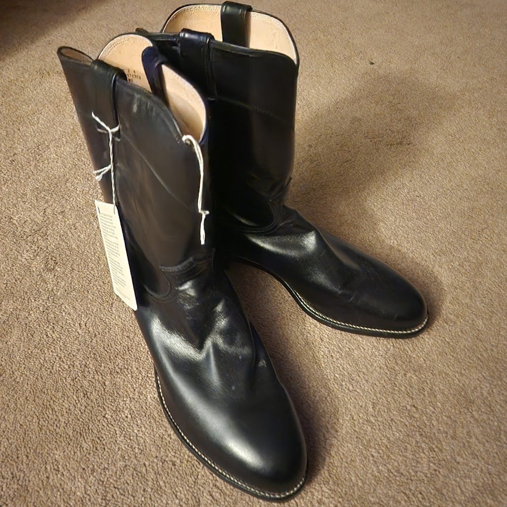 Justin leather cowboy boots